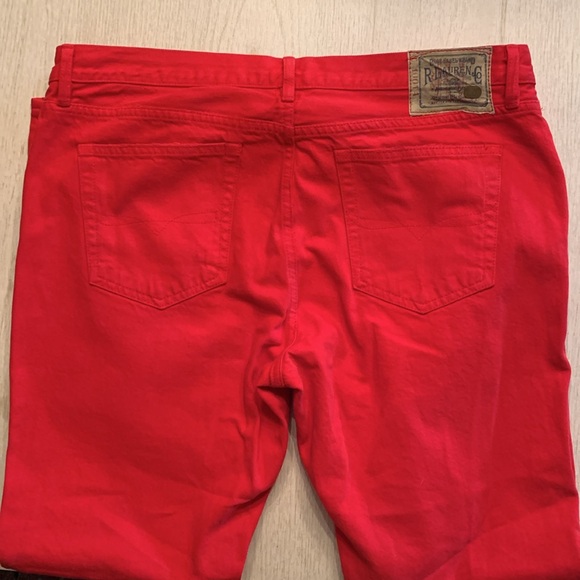 Ralph Lauren Red Midrise Button down Jean size 32 - Picture 8 of 9
